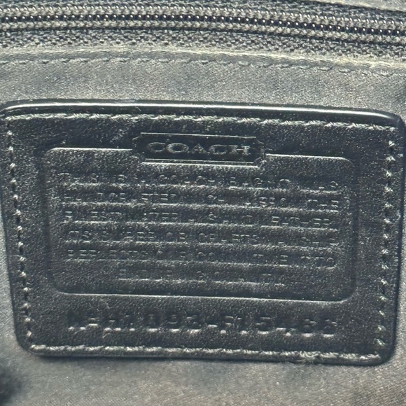 COACH Circle Patchwork East West Tote Black Brown F15466 Shoulder Handbag Purse - Picture 9 of 9